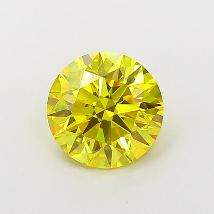 1.53 Ct. Fancy Vivid Yellow Round Lab Grown Diamond