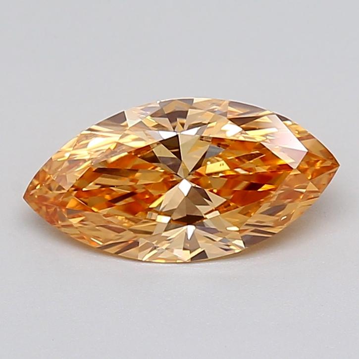 1.52 Ct. Fancy Intense Yellow Orange Marquise Lab Grown Diamond