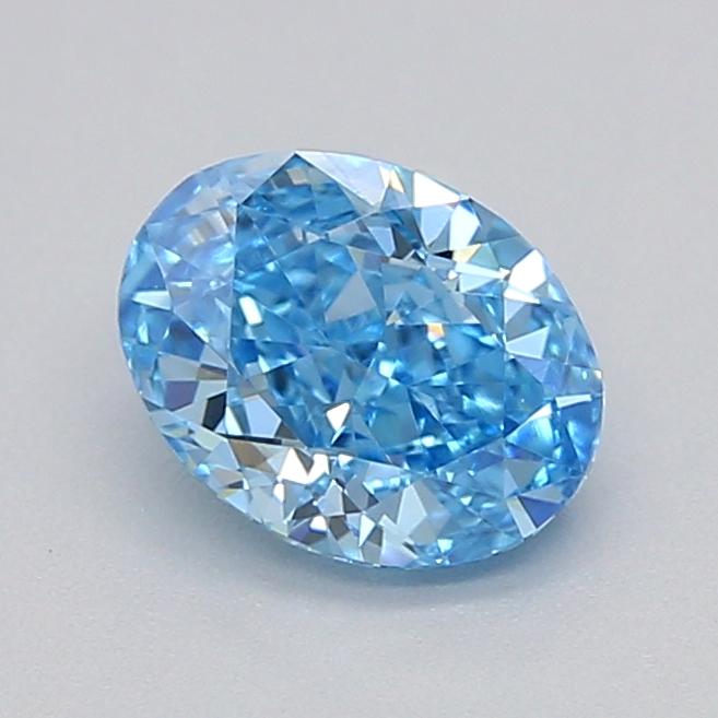 0.50 Ct. Fancy Vivid  Blue Oval Lab Grown Diamond