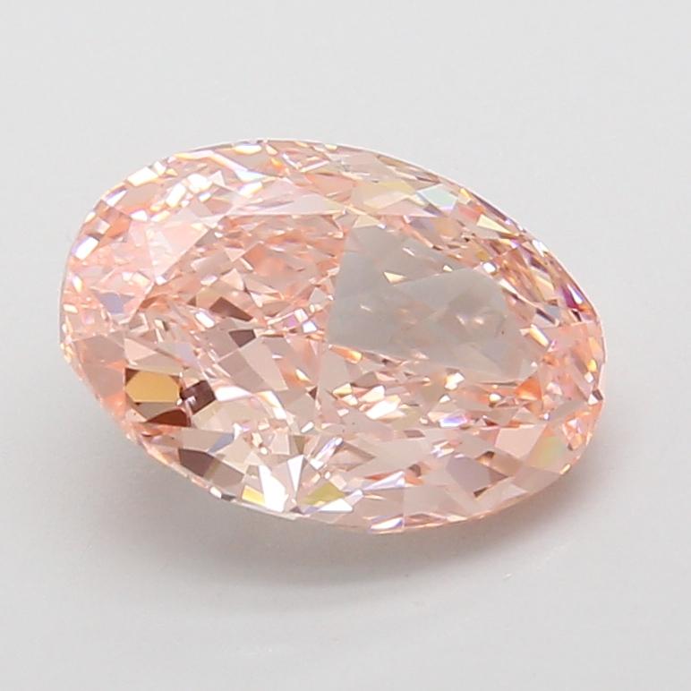 3.03 Ct. Fancy Vivid Pink Oval Lab Grown Diamond