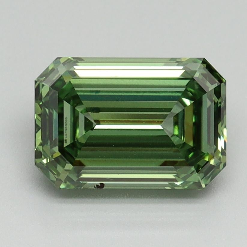 2.03 Ct. Fancy Vivid Pacific Green Emerald Lab Grown Diamond
