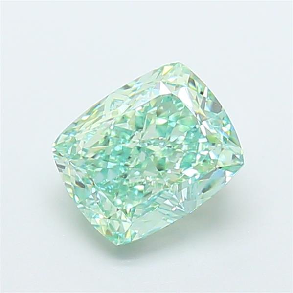 1.89 Ct. Fancy Intense  Green Cushion Lab Grown Diamond