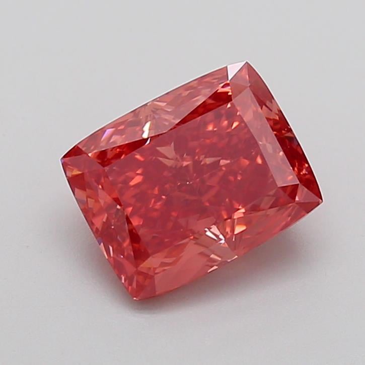 2.09 Ct. Fancy Vivid Brownish Pink Cushion Lab Grown Diamond