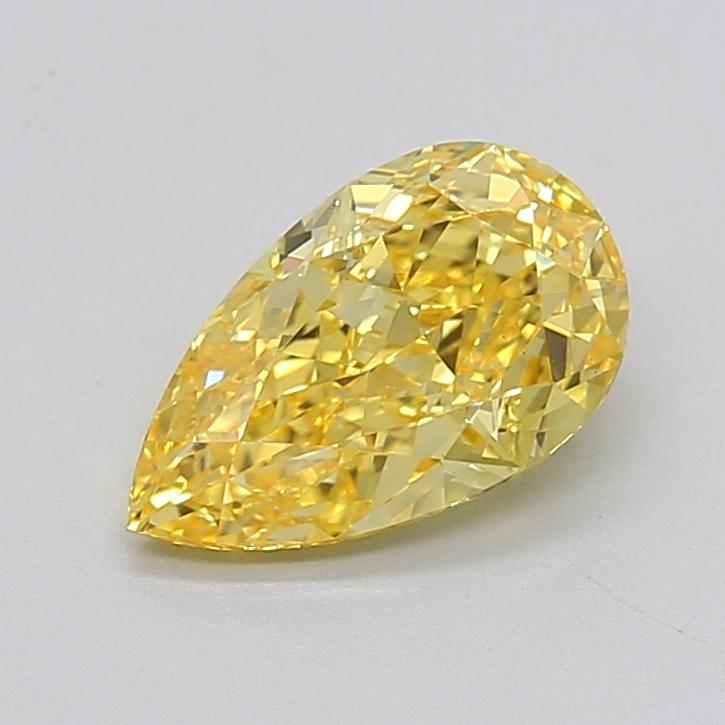 2.02 Ct. Fancy Vivid  Yellow Pear Lab Grown Diamond