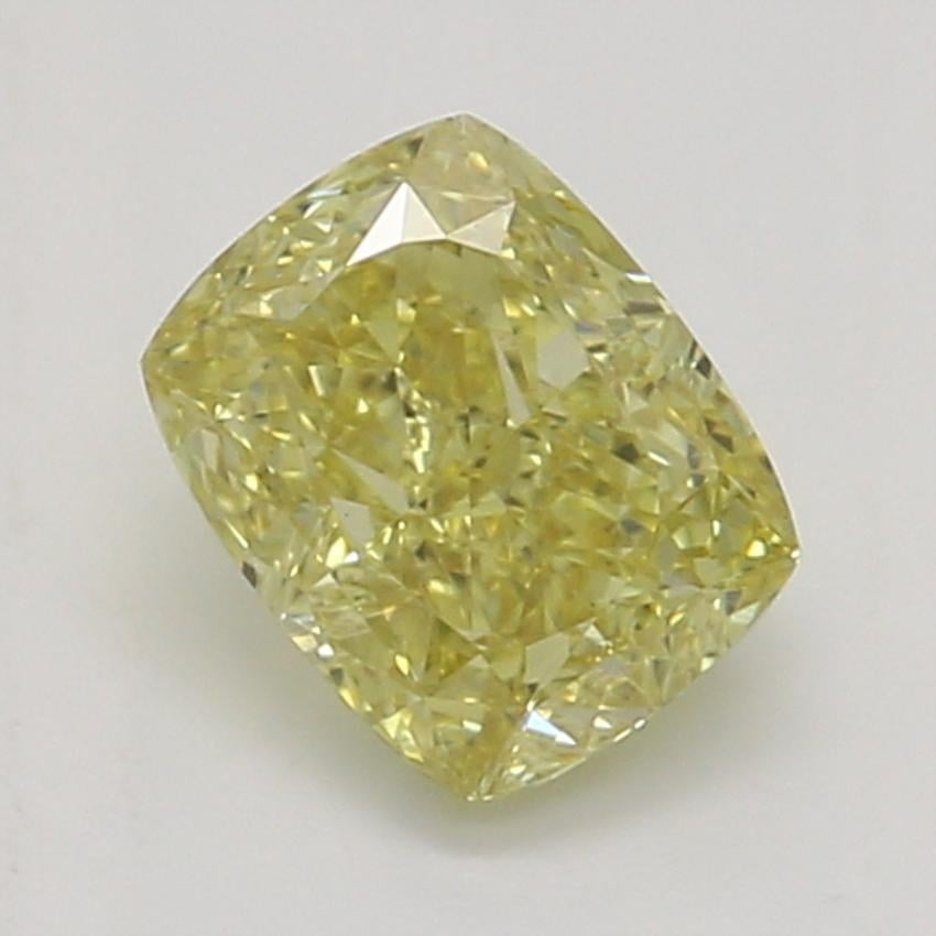 0.39 Ct. Fancy Intense Yellow Cushion Diamond
