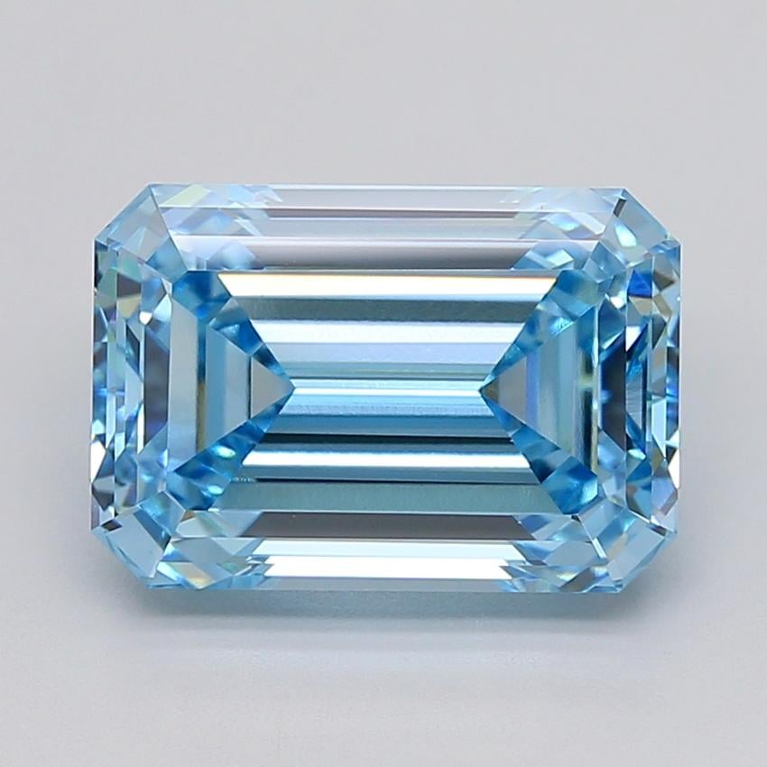 7.02 Ct. Fancy Vivid  Blue Emerald Lab Grown Diamond