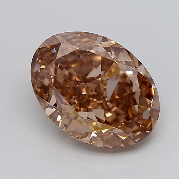 3.04 Ct. Fancy Light  Brown Oval Lab Grown Diamond