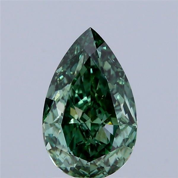 1.52 Ct. Fancy Vivid Green Pear Lab Grown Diamond