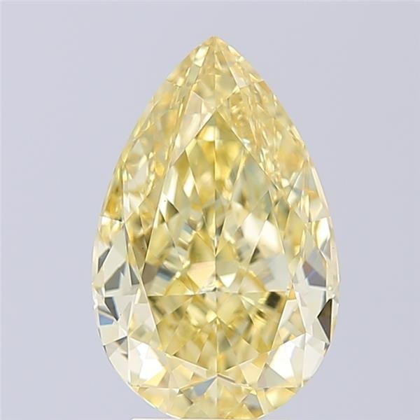 3.93 Ct. Fancy Intense Yellow Pear Lab Grown Diamond