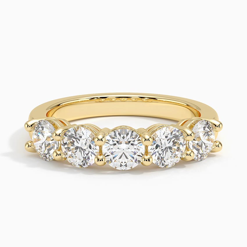 Five Stone 1.25 carat Diamond Wedding Band - Five – Moissanite Rings