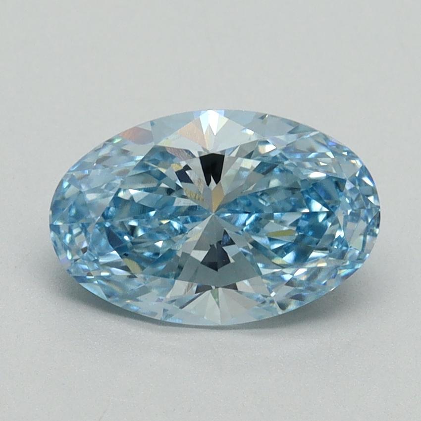 1.5 Ct. Fancy Vivid Blue Oval Lab Grown Diamond