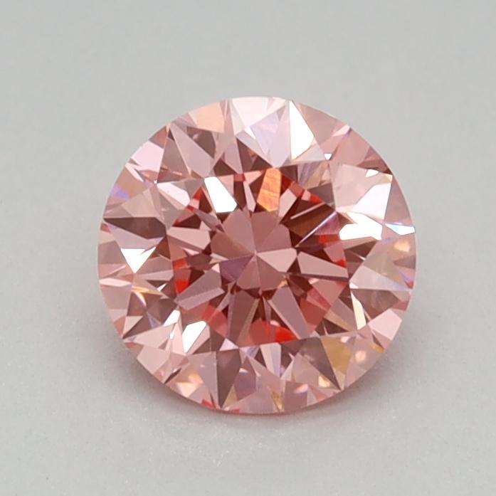 0.42 Ct. Fancy Vivid Pink Round Lab Grown Diamond