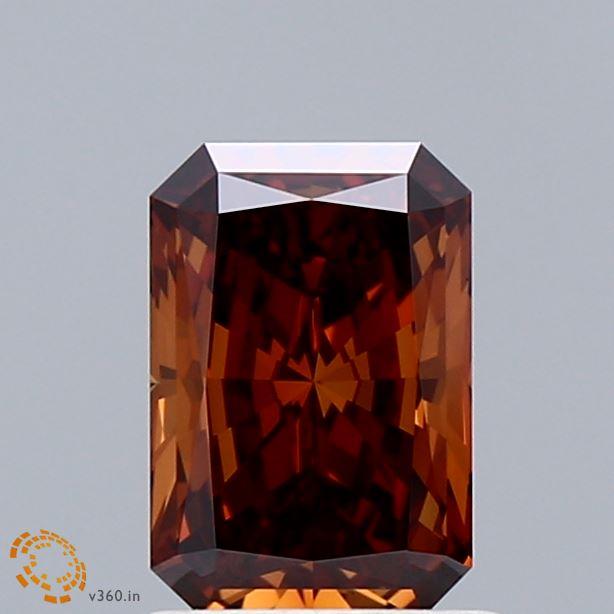 1.01 Ct. Fancy Orange Radiant Lab Grown Diamond