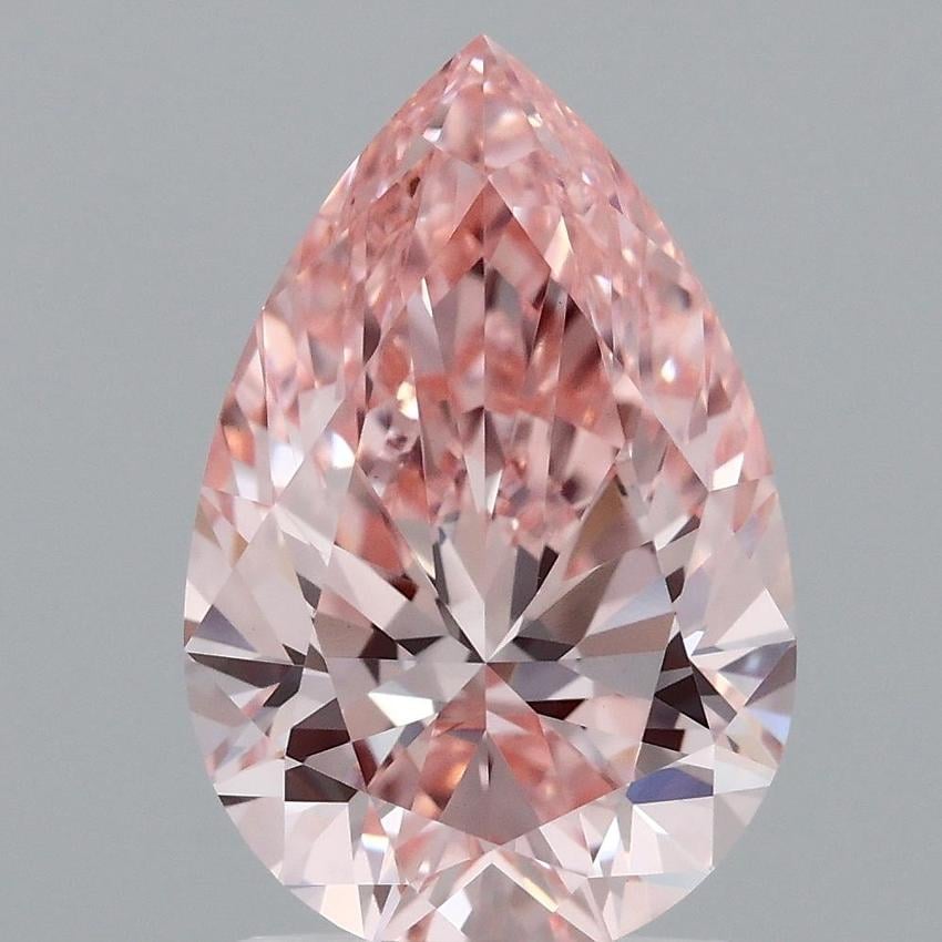 2.01 Ct. Fancy Vivid Pink Pear Lab Grown Diamond