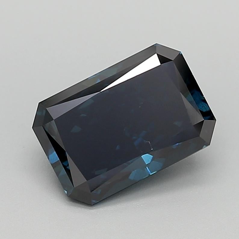 3.00 Ct. Fancy Deep  Blue Radiant Lab Grown Diamond