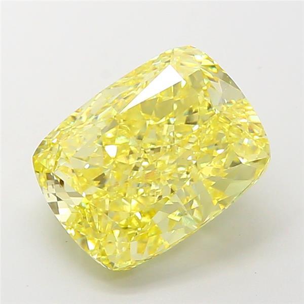 5.05 Ct. Fancy Intense Yellow Cushion Lab Grown Diamond