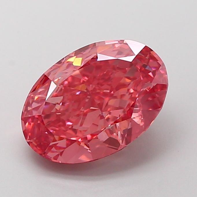 3.51 Ct. Fancy Vivid Pink Oval Lab Grown Diamond