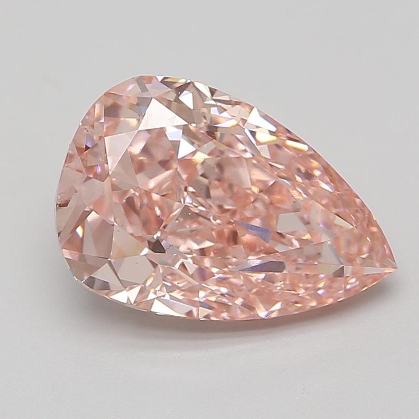 5.43 Ct. Fancy Vivid Pink Pear Lab Grown Diamond