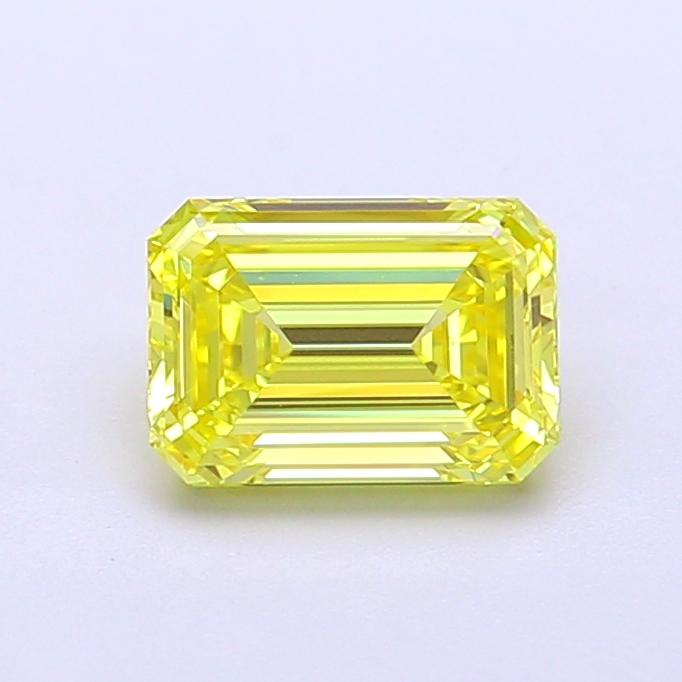 1.09 Ct. Fancy Vivid  Yellow Emerald Lab Grown Diamond