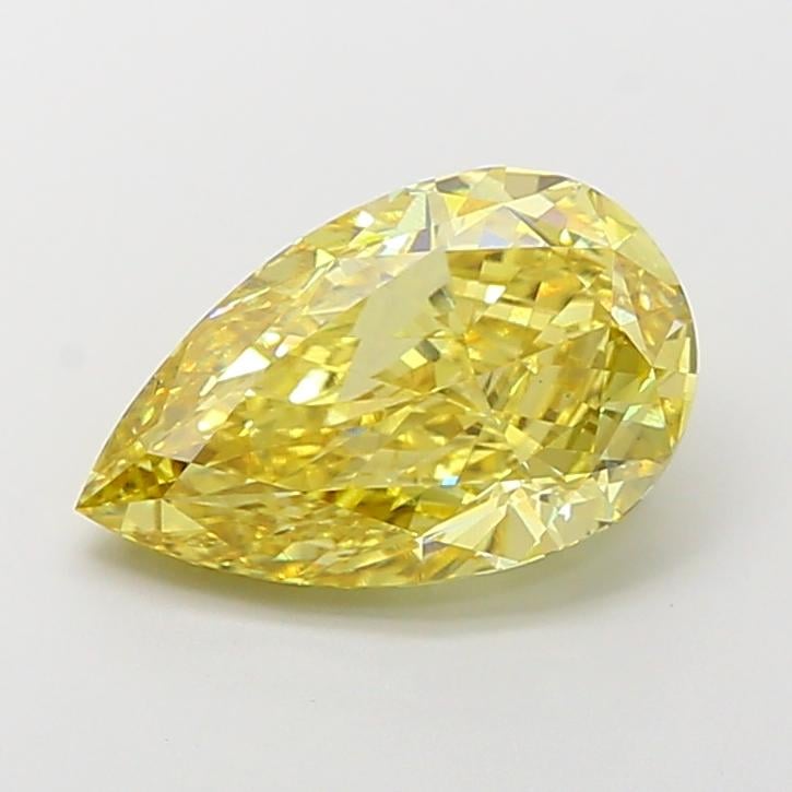 5.07 Ct. Fancy Vivid Yellow Pear Lab Grown Diamond