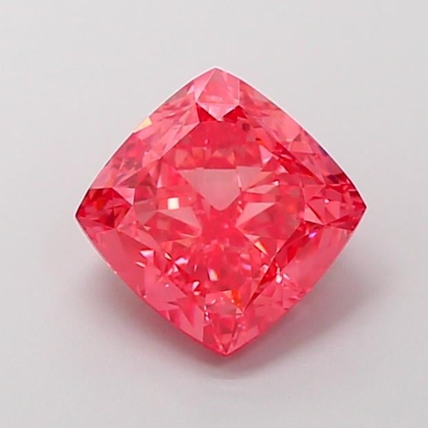 3.01 Ct. Fancy Vivid  Red Cushion Lab Grown Diamond