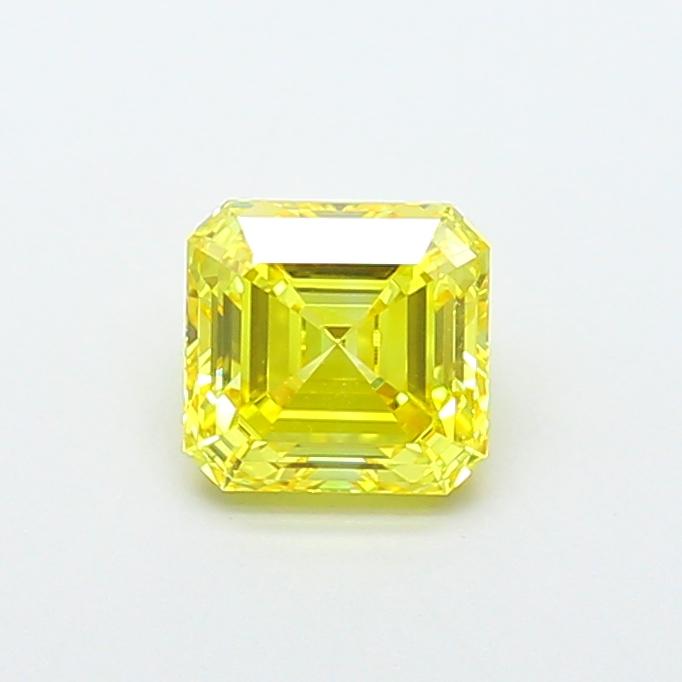 1.34 Ct. Fancy Vivid  Yellow Asscher Lab Grown Diamond