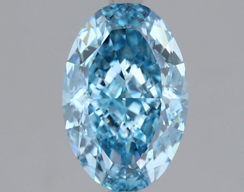 1.53 Ct. Fancy Vivid  Blue Oval Lab Grown Diamond