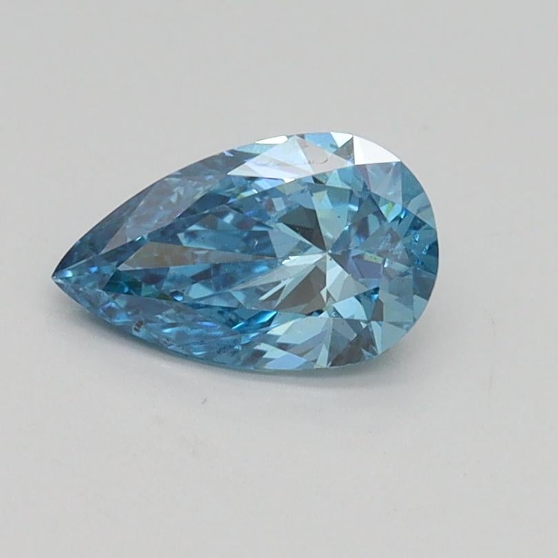 0.60 Ct. Fancy Vivid Blue Pear Lab Grown Diamond