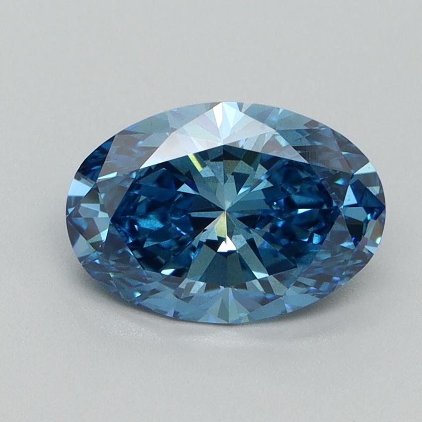 1.53 Ct. Fancy Vivid Blue Oval Lab Grown Diamond