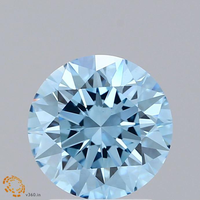 2.12 Ct. Fancy Vivid  Blue Round Lab Grown Diamond