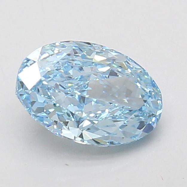1.55 Ct. Fancy Vivid Blue Oval Lab Grown Diamond