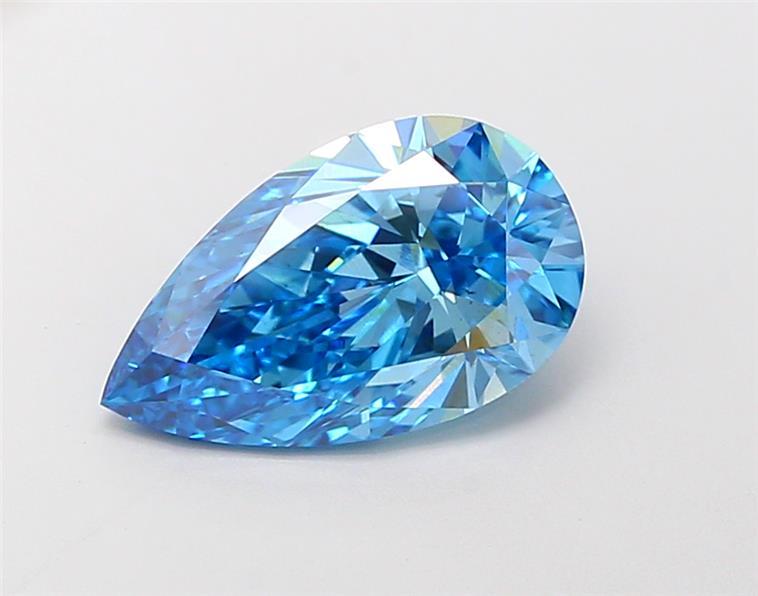 2.59 Ct. Fancy Vivid Blue Pear Lab Grown Diamond