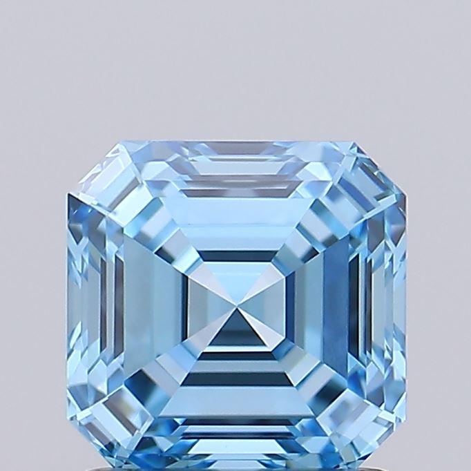 1.06 Ct. Fancy Vivid Blue Asscher Lab Grown Diamond