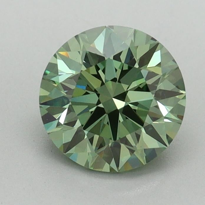 1.12 Ct. Fancy Vivid Pacific Green Round Lab Grown Diamond