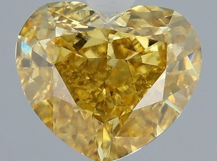 3.02 Ct. Fancy Vivid Yellow Heart Lab Grown Diamond