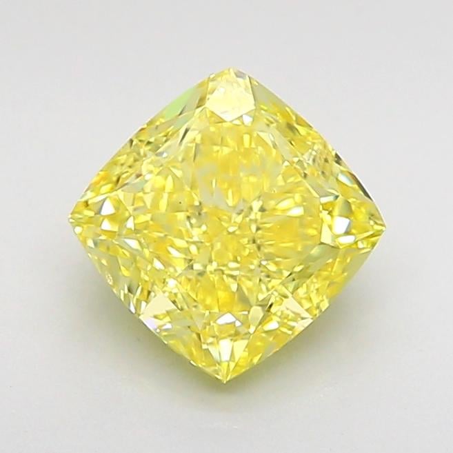 1.51 Ct. Fancy Vivid  Yellow Cushion Lab Grown Diamond