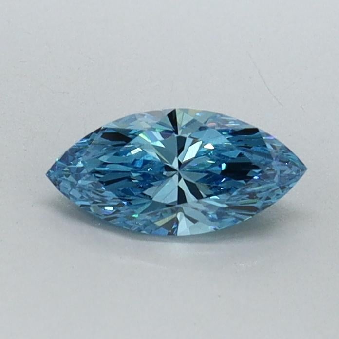 0.35 Ct. Fancy Vivid Malibu Blue Marquise Lab Grown Diamond