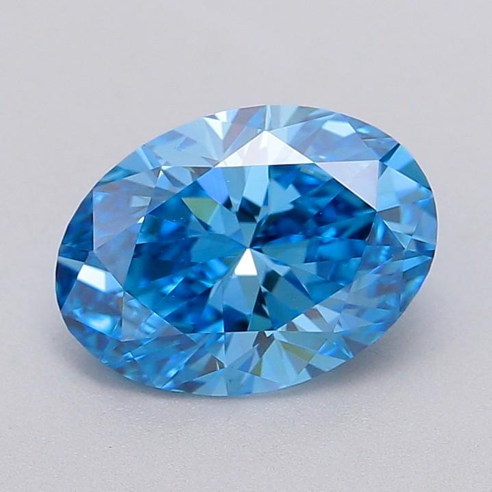 1.55 Ct. Fancy Vivid Blue Oval Lab Grown Diamond