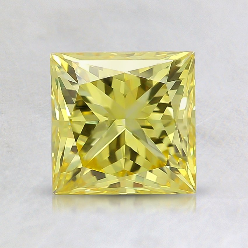 1.51 Ct. Fancy Vivid Yellow Princess Lab Grown Diamond