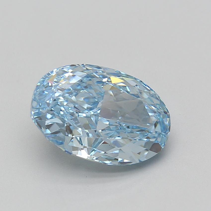 4.10 Ct. Fancy Vivid Blue Oval Lab Grown Diamond