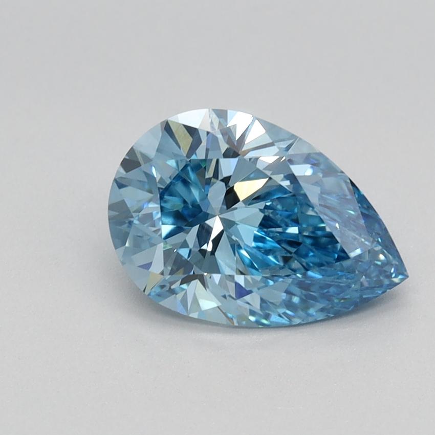 1.28 Ct. Fancy Vivid Blue Pear Lab Grown Diamond