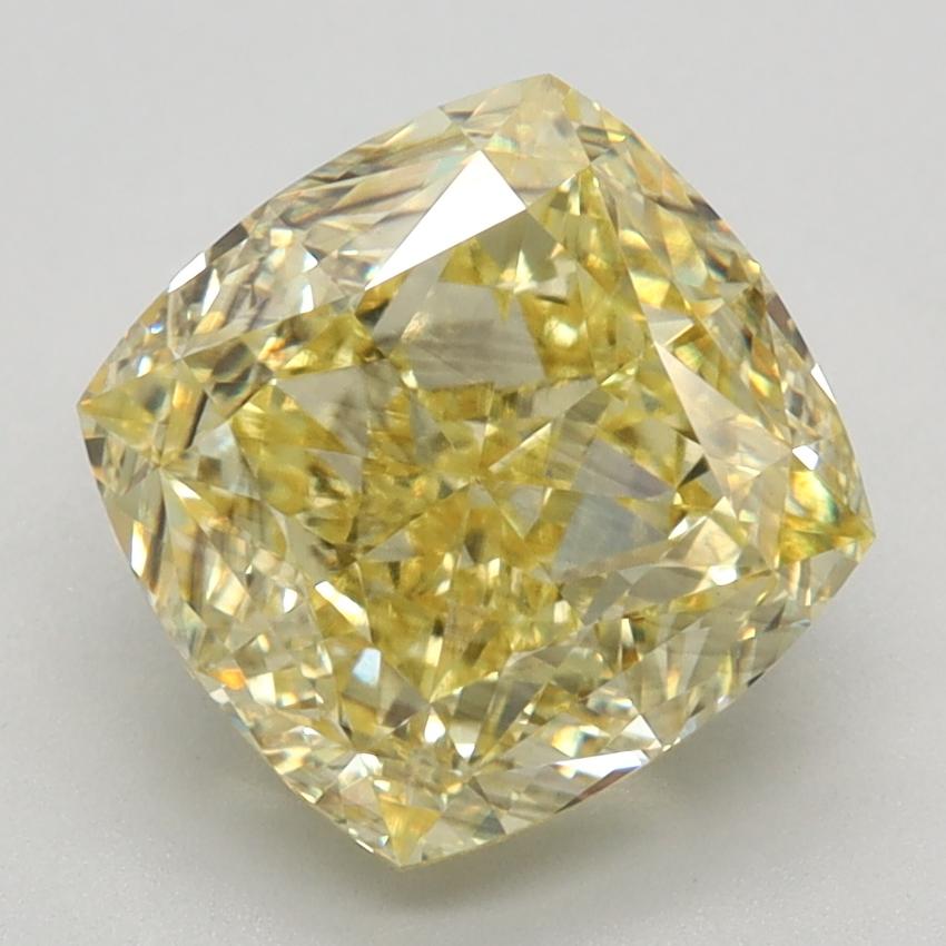 3.56 Ct. Fancy Intense Yellow Cushion Lab Grown Diamond