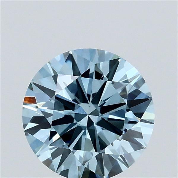 0.90 Ct. Fancy Intense Blue Round Lab Grown Diamond