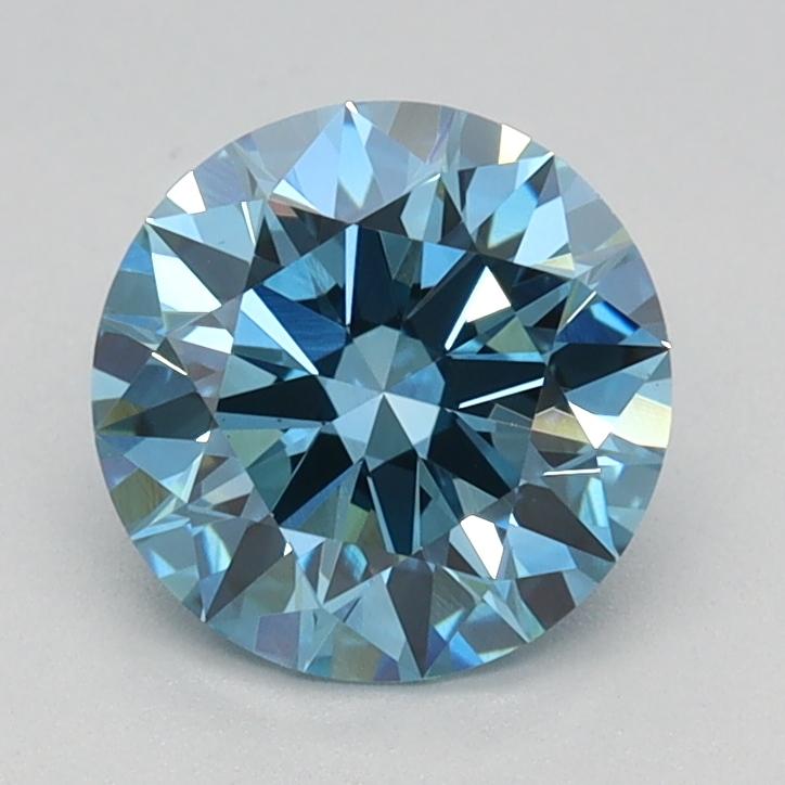1.16 Ct. Fancy Vivid Blue Round Lab Grown Diamond