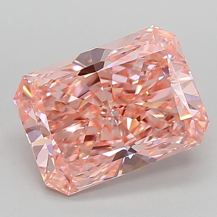 4.05 Ct. Fancy Vivid  Pink Radiant Lab Grown Diamond
