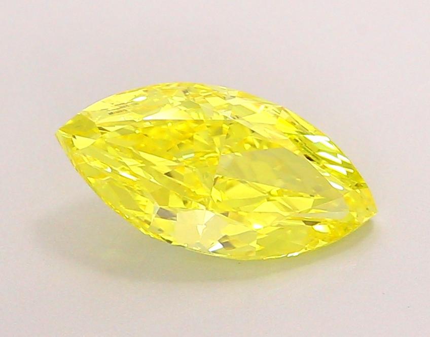 1.51 Ct. Fancy Vivid  Yellow Marquise Lab Grown Diamond