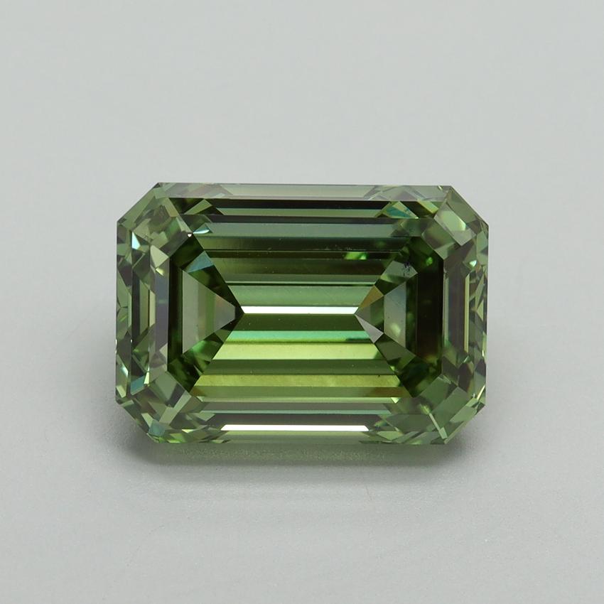 5.08 Ct. Fancy Vivid Green Emerald Lab Grown Diamond