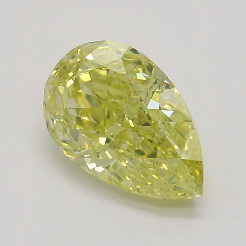 0.81 Ct. Fancy Intense Yellow Pear Diamond