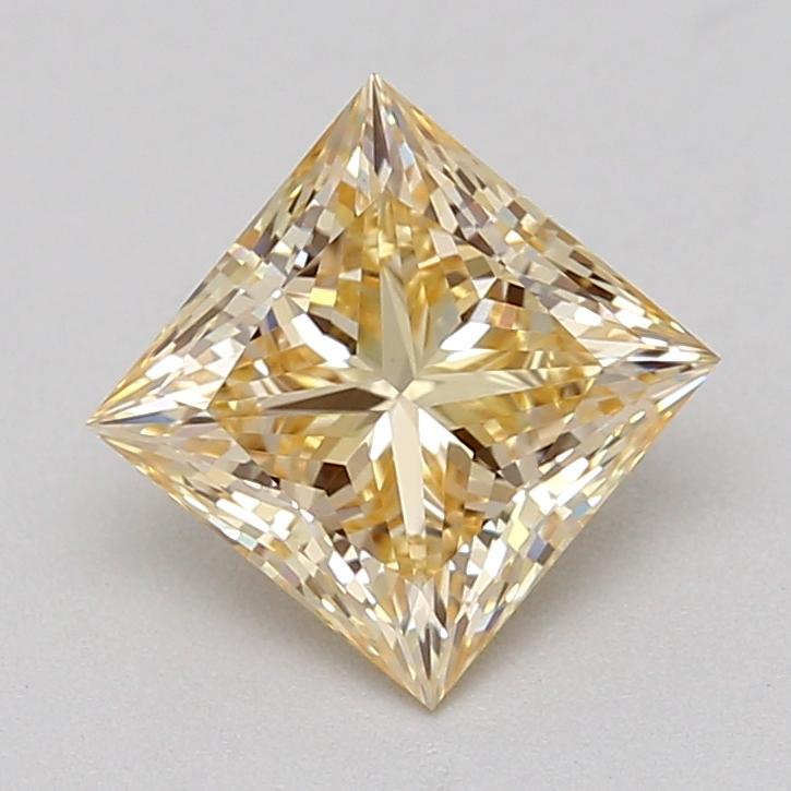1.03 Ct. Light Brownish Yellow Princess Lab Grown Diamond