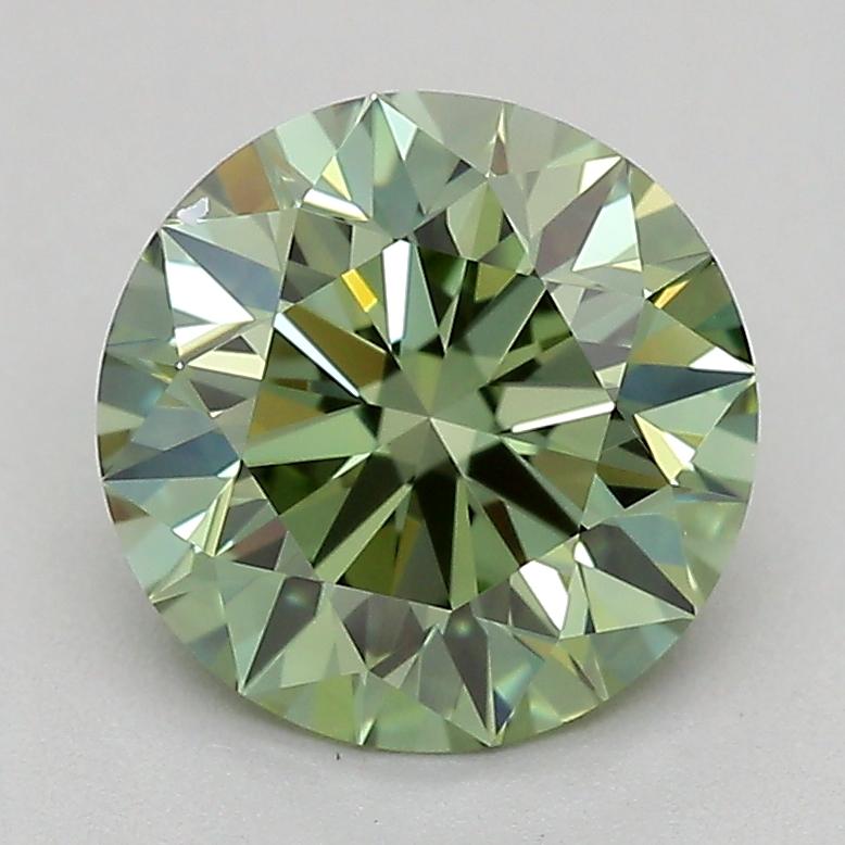 1.03 Ct. Fancy Vivid  Green Round Lab Grown Diamond